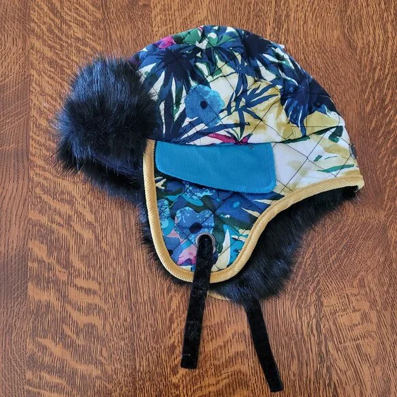 Pistil Bundle: Faux Fur Rave Trapper Hat and Faux Leather Fingerless Gloves - Picture 2 of 15